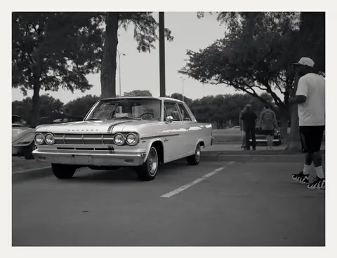 The white Rambler in the lot